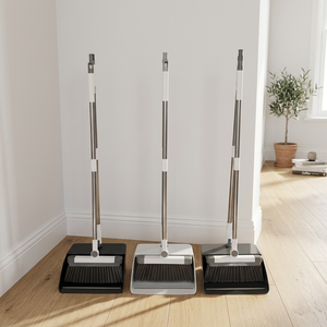 Ensemble balai et pelle modernes avec manche en aluminium, poils en nylon, pelle en plastique extensible pour le nettoyage des sols, usage domestique - Product Image 1