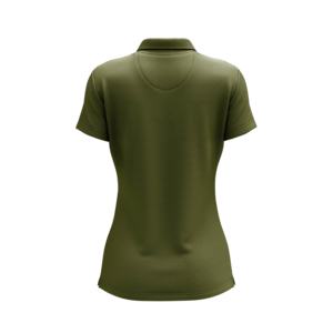 เสื้อโปโลผ้าฝ้าย100% สีทึบสไตล์ลำลองสั้นสำหรับเด็กผู้หญิง - Product Image 6