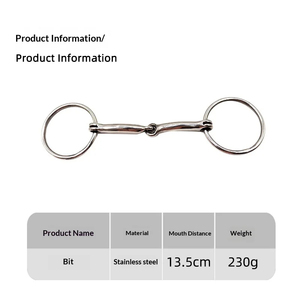 บิตม้าแบบปากกว้างขัดเงาด้วยมือ ทำจากเหล็กชุบเงิน พร้อมลูกกลิ้ง - Product Image 4