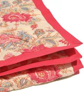 Manta Acolchada de Lujo de Alta Calidad para Invierno, con Estampado Floral Hecho a Mano, Ecológica, Reversible, Rosa, 100% Pura, para Sofá o Cama - Product Image 5