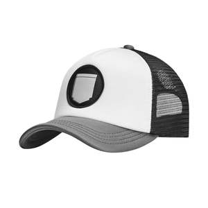 Casquette trucker en mesh vert et blanc personnalisée, haute qualité, 5 panneaux, fermeture snapback en mousse, pour hommes et femmes, vêtements de sport et athlétiques - Product Image 6