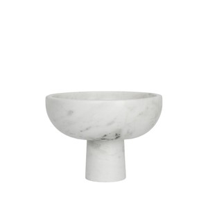 Bol en marbre blanc naturel de luxe, rond, poli, vaisselle en marbre, bol de service pour la maison, l'hôtel et le comptoir de cuisine - Product Image 3