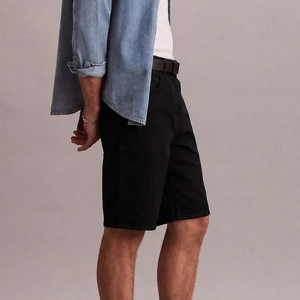 Shorts en jean pour homme de haute qualité, coupe classique avec poches, 100% coton, vêtements de mode d'été - Product Image 6