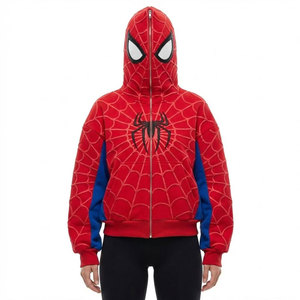 Sweat-shirt à capuche Spider-Man en polaire respirant, sweat-shirt graphique Marvel Superhero, veste de cosplay, vêtements streetwear Y2K - Product Image 4