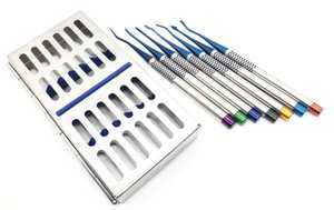Premium Quality Dental Implant PDL Elevators Set of 7 <b>Tooth</b> Extraction Root Tip Elevators Luxation <b>Tools</b> With Cassette - Product Image 6