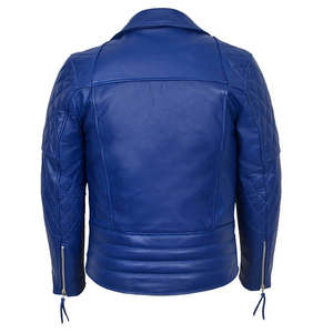Veste en cuir pour homme personnalisée authentique, veste bomber en cuir, veste en cuir de moto avec fermeture éclair pour homme - Product Image 2