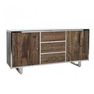 Armoire de rangement moderne en acier inoxydable, designs en bois massif pour la cuisine, le salon et la salle à manger, meubles pour la maison et les hôtels - Product Image 1