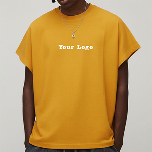 Camiseta de cuello redondo para hombre, 100% algodón de alta densidad, 210 g/m², ecológica, de secado rápido, antiarrugas, con logotipo personalizado y color sólido. - Product Image 2