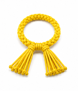 Brazalete de Boxeo Tailandés Trenzado Pra Jiad Amarillo Hecho a Mano, Transpirable, Elástico, 100% Algodón, para Entrenamiento y Competencia - Product Image 2