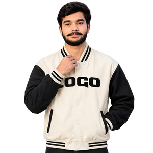 Veste varsity personnalisée prête à être expédiée, corps en polaire avec patchs personnalisés, coupe unisexe, pour les marques de streetwear américaines - Product Image 6