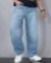 Ensemble décontracté pour homme, veste en jean et jean large noir, tenue de printemps écologique - Product Image 3