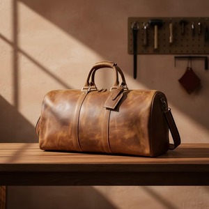 Most Selling Leather Travel Bag for Men Duffel Bag for Organized Travel Gym and Business Trips Available At Wholesale Price - Product Image 4