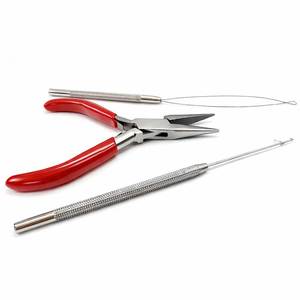 Pince à micro-anneaux en acier inoxydable pour extensions de cheveux, outil de sertissage de perles, vente en gros d'usine OEM - Product Image 2