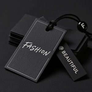 Étiquettes de vêtements personnalisées de luxe OEM 2026 avec logo, étiquettes spéciales en papier pour T-shirts, vestes, sacs recyclables pour entreprises - Product Image 2