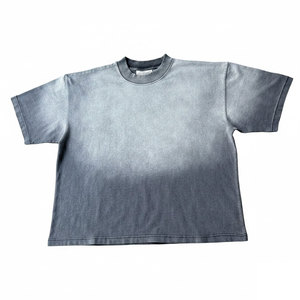 T-shirt en coton 100% personnalisé, couleur unie, prix bas, effet délavé, haute qualité, respirant, nouvelle arrivée, style unique, vente en ligne - Product Image 1