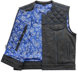 Gilet de moto tendance en cuir personnalisé coupe-vent grande taille pour homme – Fournisseur professionnel de gilets de sécurité pour la conduite 2026 - Product Image 4
