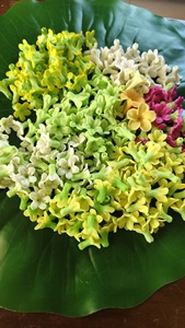 Fleurs de Cowslip Creeper Dok Kajorn faites à la main, de haute qualité, en argile thaïlandaise, style botanique authentique, personnalisées, pour mariage, art et collection - Product Image 3