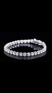 Pulsera de Diamantes Cultivados en Laboratorio |   Diamantes Certificados IGI de 5.10 CTW E-F VVS2, Oro de 9K/10K/14K/18K - Product Image 5
