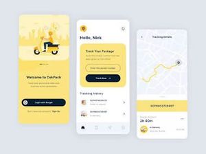 Aplicación móvil para entrega de paquetes con reserva sencilla, seguimiento en vivo, recogida a domicilio, actualizaciones de entrega y gestión segura. - Product Image 2