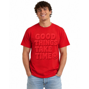 Camiseta de algodón con cuello redondo y manga corta para hombre, estampada, de ajuste regular, informal, de punto jersey, teñida lisa, unisex - Product Image 2