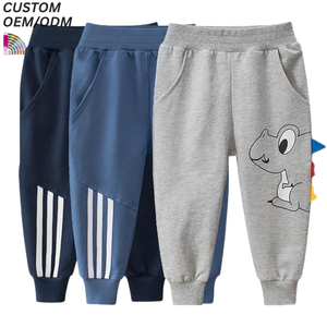 Pantalon décontracté pour garçons de grande qualité, 100 % coton respirant, coupe droite, taille élastique, noir, prix attractifs - Product Image 3