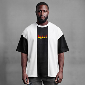 Ropa de moda relajada con corte holgado. Camisetas extragrandes para hombre con tela resistente y estilo relajado. Camisetas extragrandes para hombre. - Product Image 4