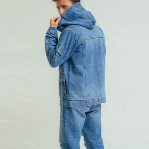 Veste en jean pour homme sur mesure OEM, effet délavé, en coton, coupe oversize, style vintage - Product Image 5