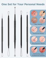 XELTECH SURGICAL Extractor de Puntos Negros y Espinillas de Acero Inoxidable, Herramienta para Eliminar Comedones, Pinzas y Espátulas Manuales