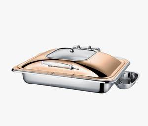 Luxury Stainless Steel Rectangular Chafer 8 Qt Food Warmer Serving Dish for Restaurant Banquet Use - Product Image 5