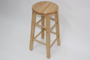 Rubber <b>Wood</b> Water Resistant Durable Eco-Friendly Commercial <b>Bar</b> <b>Stool</b> for Home <b>Bar</b> & Living Room Use - Product Image 2