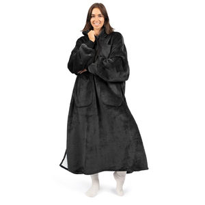 Everglide Corporation Winter Long Oversized Wearable <b>Blanket</b> Hooded Sweatshirt Soft <b>Sherpa</b> Lined Solid Pullover Women Kids - Product Image 1
