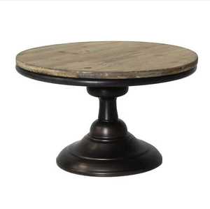 Soporte decorativo para pasteles, base redonda de madera, plato giratorio hecho a mano para servir repostería - Product Image 3