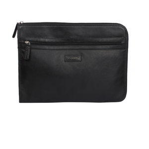 High Quality Genuine Leather Lightweight Water Resistant Document Pouch <b>Laptop</b> Sleeve Office Business Zipper File Organizer - Product Image 1