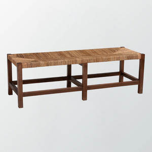 ม้านั่งเน้นหญ้าทะเลและไม้สไตล์โบฮีเมียนสำหรับเฟอร์นิเจอร์ห้องนั่งเล่น - Product Image 5