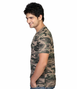 เสื้อยืดลายพรางผู้ชายผ้าออกซ์ฟอร์ดพิมพ์ลายทั้งตัวคุณภาพสูง OEM น้ำหนัก 180 กรัม ผ้าฝ้าย 100% ระบายอากาศได้ดี สวมใส่สบาย - Product Image 4