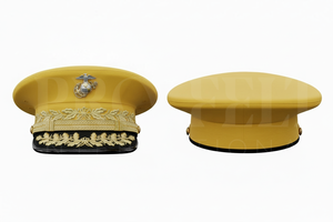 Custom Polyester OEM ODM Peak <b>Cap</b> with Gold Embroidery Design Formal Uniform Hat Classic Visor <b>Cap</b> <b>for</b> <b>Men</b> Custom Headwear - Product Image 6