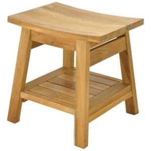 BANCO DE DUCHA DE MADERA DE TECO FABRICADO EN INDONESIA - Product Image 1