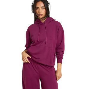 Women Pullover Hoodie Tracksuit <b>Set</b> Kangaroo Pocket Wide Leg Trouser Elastic Waist Relaxed Two Piece <b>Loungewear</b> Outfit Wholesale - Product Image 3