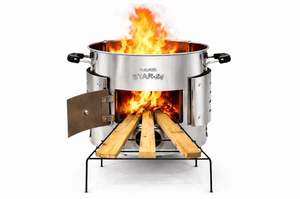 Estufa de Hierro Fundido de Alta Calidad con Puerta y Asas de Exportador a Precio Accesible, Estufa de Leña Resistente para Biomasa - Product Image 5