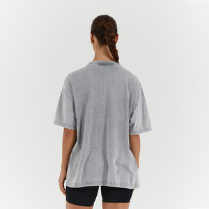 Oem Wholesale Loose Fit Women Acid Wash T-<b>Shirt</b> Casual Jersey Gray Oversized T-<b>Shirt</b> Embroidery For Men Women Plus Size T-<b>Shirt</b> - Product Image 2