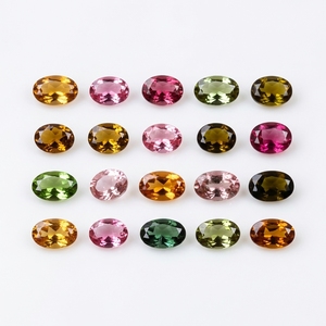 Pierres précieuses naturelles de qualité supérieure, multi-tourmalines, ovales facettées 6x4mm, non chauffées, roses, clarté VVS1-VS2, certifiées par un tiers, en vrac - Product Image 3