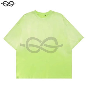 Camiseta Vintage con Hombros Caídos, Efecto Desgastado por el Sol, Lavado Ácido, Estampado Gráfico Personalizado, Camiseta Lisa para Hombre, Moda Urbana, Casual - Product Image 3