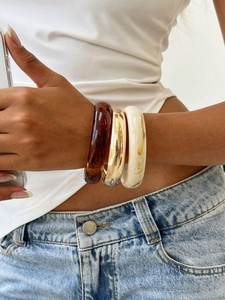 สร้อยข้อมือเรซิ่นสุดหรู ทำด้วยมือในสไตล์ศิลปะสร้างสรรค์ร่วมสมัยสำหรับผู้หญิง - Product Image 4