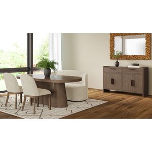 Ensemble de 2 chaises de salle à manger rembourrées en cacao et ivoire, style confortable et abriant - Product Image 5