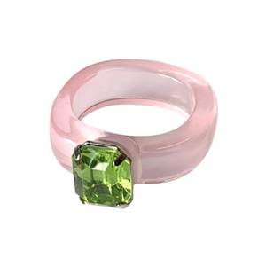 Bague en résine faite à la main avec un design artistique unique, bague statement en époxy colorée pour femmes et filles, bijoux de mode élégants - Product Image 1
