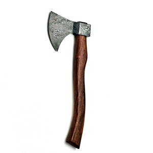 Hache en acier Damas faite à la main, manche en bois, hache en acier Damas de haute qualité, personnalisée et faite à la main - Product Image 1