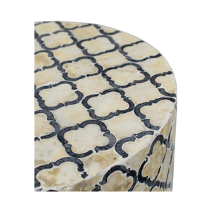 Luxury Handmade Shell Inlay <b>Stool</b> for Hotel and Restaurant Decor - Product Image 2