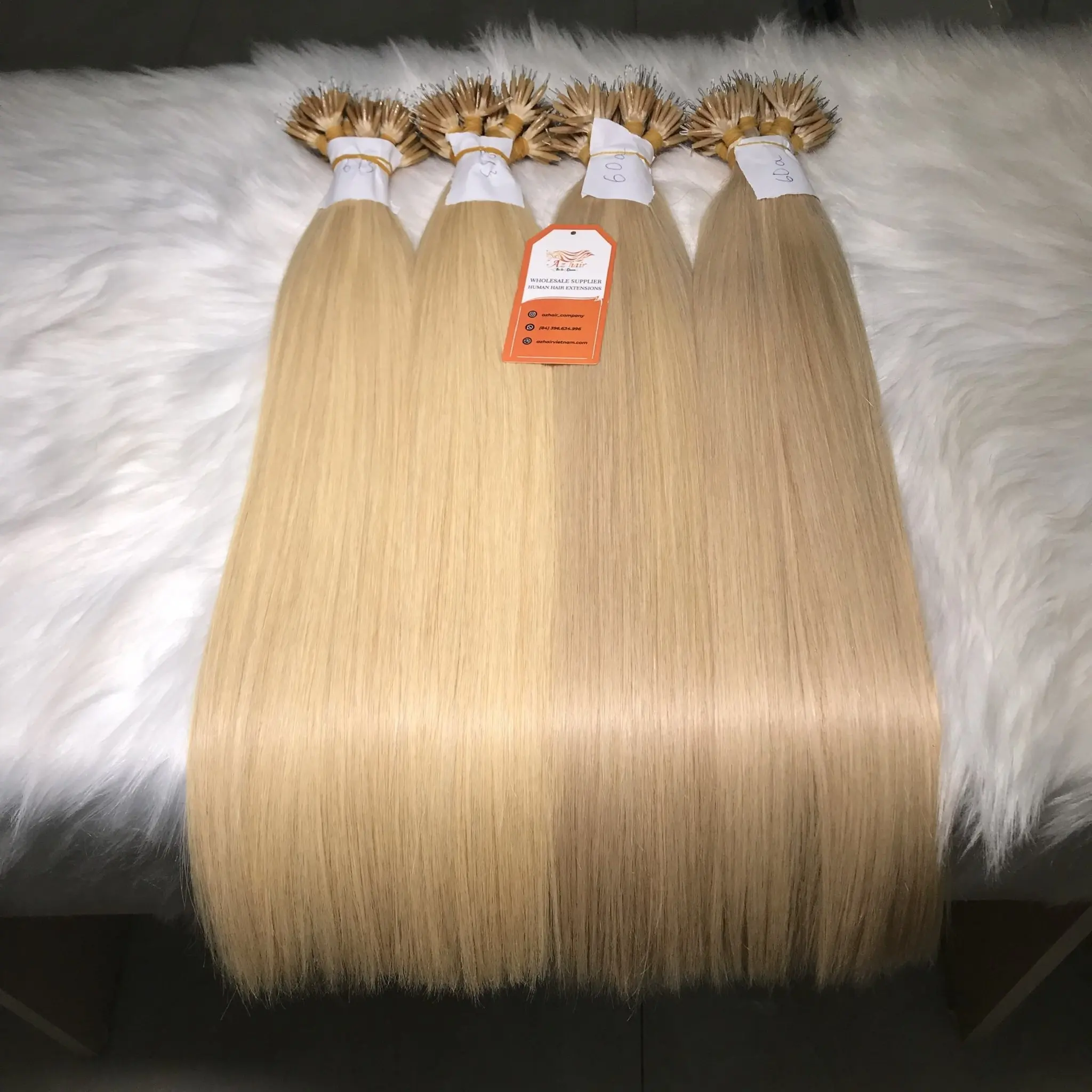 Nano Tip Hair Keratin Extension Double Drawn 100% Remy Virgin hair With Whosale Price Factory