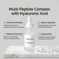 Sérum anti-âge multi-peptides à l'acide hyaluronique |   Sérum raffermissant, hydratant, lissant, repulpant, éclaircissant, à absorption rapide