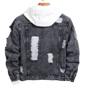 Wholesale Custom Men's <b>Denim</b> Jacket Eco-Friendly Breathable Washed Jean <b>Coat</b> Casual Streetwear OEM Factory Bulk Production - Product Image 2